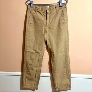 J.Crew Tan Chino Pants Slouchy Boyfriend Chino Women Size 27